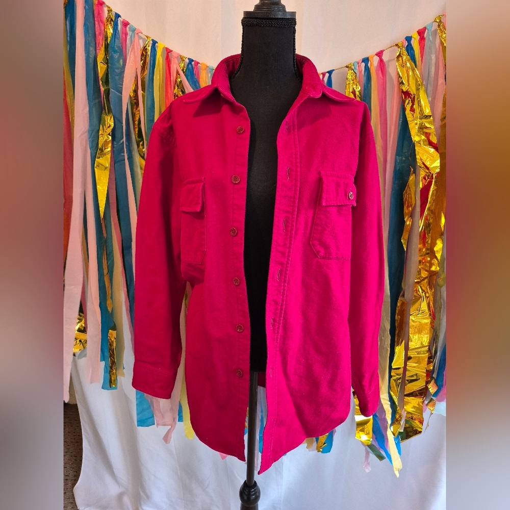 VIntage L.L. Bean Red Chamois Cloth Thick Shirt. Size  16
